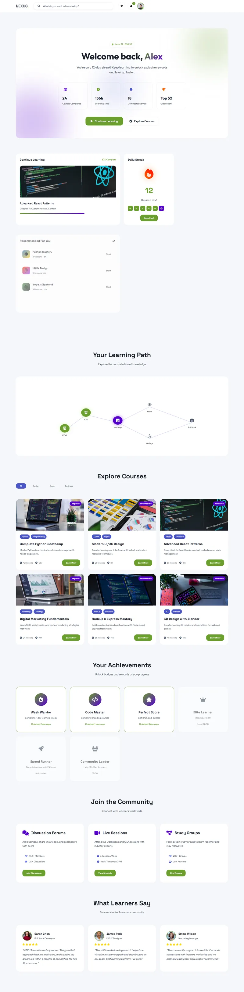 Learning Platform Preview